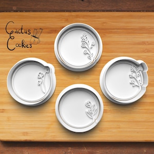 Digital STL file download for Flower Circle cookie cutter