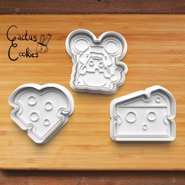Digital STL file download for Cheese Mouse cookie cutter