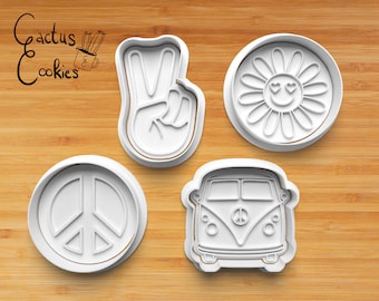 Digital STL file download for flower power cookie cutter