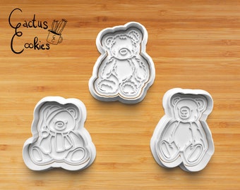 Teddy Bear Cookie Cutter STL File (Digital Download)