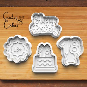 Digital STL file download for 18th Birthday cookie cutter