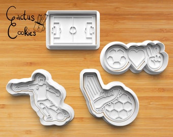 Digital STL file download for Soccer cookie cutter