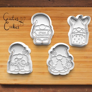 Digital STL file download for gnome christmas cookie cutter