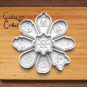 Halloween-tallrik kakform STL-fil (digital nedladdning)