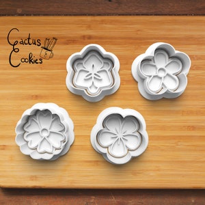 Digital STL file download for Small Flowers cookie cutter