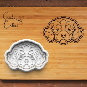 Digital STL file download for King Charles Spaniel cookie cutter