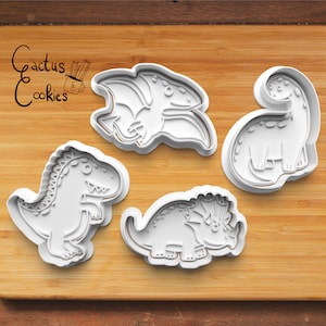 Digital STL file download for dinosaur cookie cutter