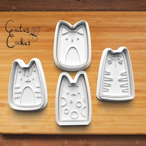 Cats Cookie Cutter STL File (Digital Download)