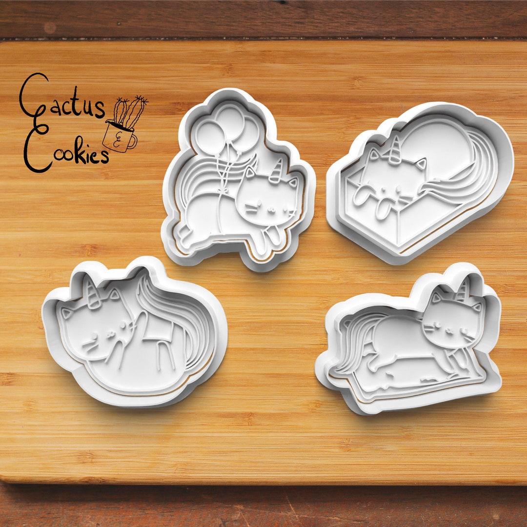 Stampino Per Biscotti In Acciaio Inox A Forma Di Gatto In Rilievo - Tagliapasta Con Dettagli Di Faccia, 6,5 Cm, Antiruggine, Per Pasta E MDF