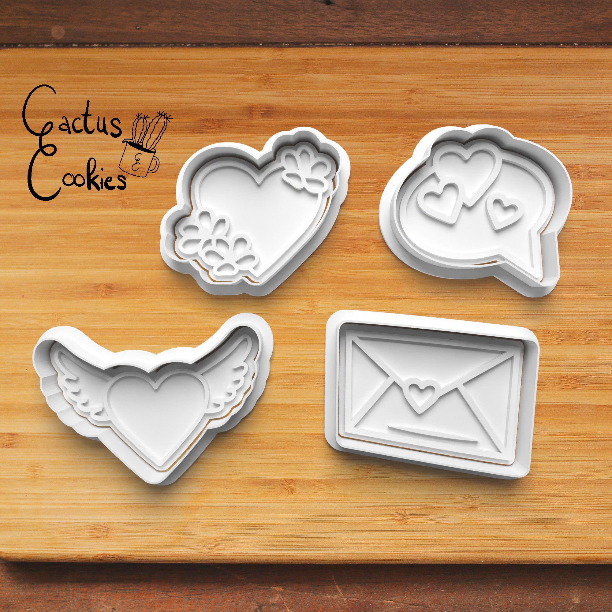 3D file Valentines Day cookie cutter set of 4 💝・Design to download and 3D  print・Cults