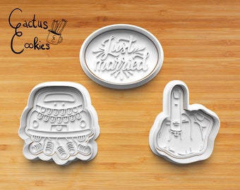 just married Cookie Cutter STL File (Digital Download)