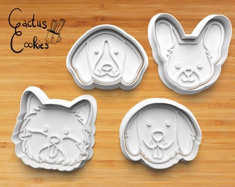 dogs Cookie Cutter STL File (Digital Download)