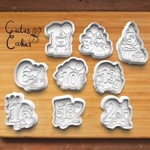 Digital STL file download for Birthday Number cookie cutter