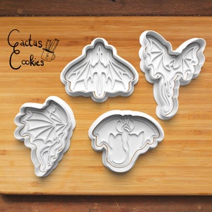 Digital STL file download for Dragons cookie cutter