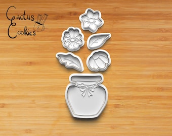 flower bouquet Cookie Cutter STL File (Digital Download)