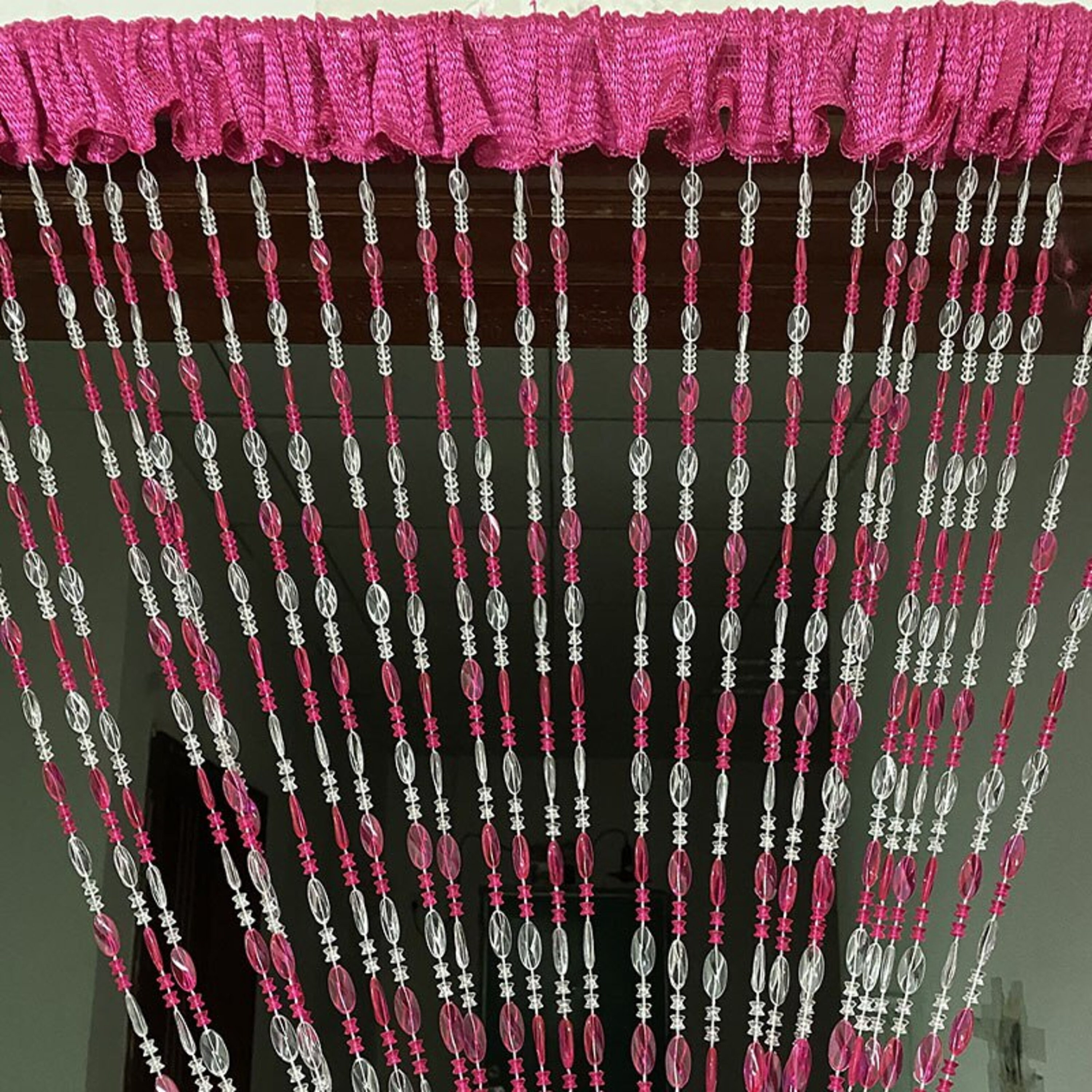 BOHO Beaded Door Curtain for Living Room Divider Tube Beaded Curtain ...