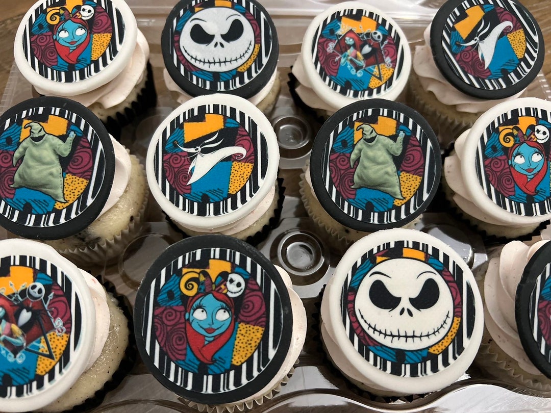 Nightmare Before Christmas Cupcake Toppers Etsy