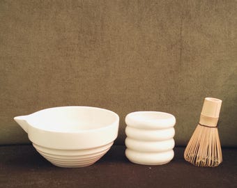 White Handmade Matcha Set