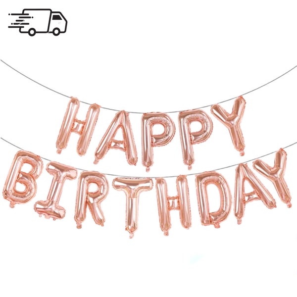Happy Birthday Ballons Luftballons Geburtstag Girlande Deko Party 13 teilig