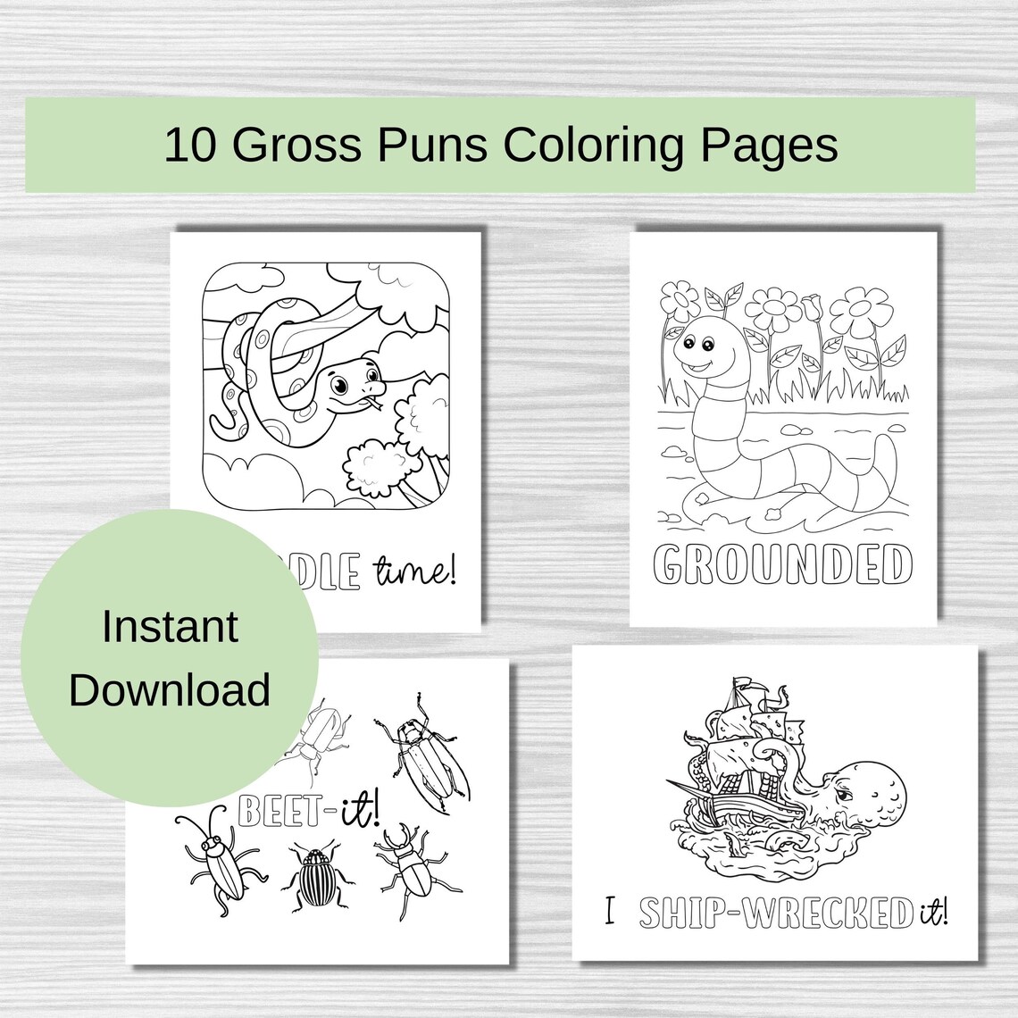 Decomposers Coloring Pages Gross Things Coloring Pages - Etsy