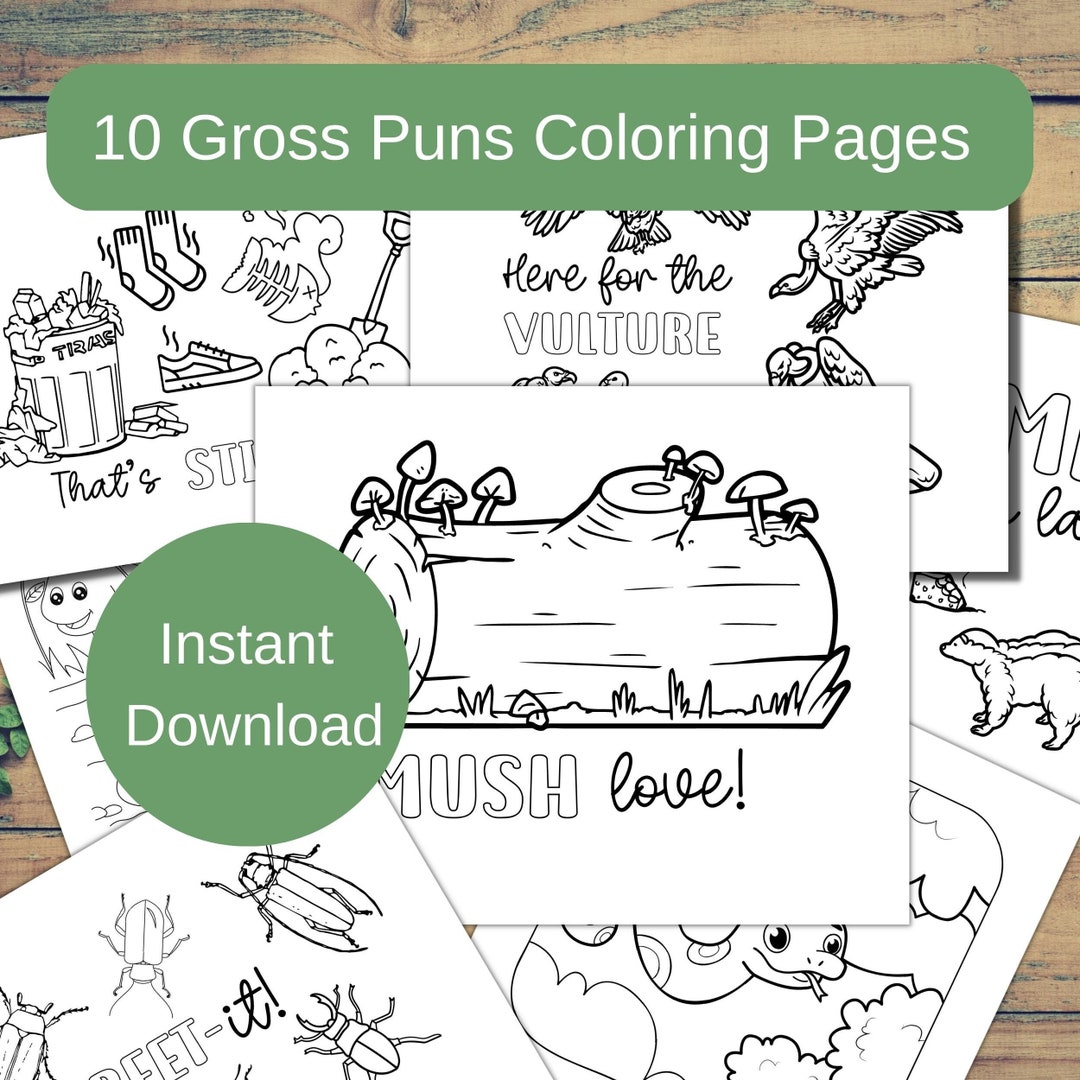 Decomposers Coloring Pages Gross Things Coloring Pages - Etsy