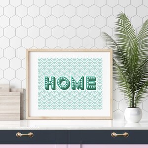 Home Print Printable Wall Art, Home Sign, Home Decor, Digital Download, Gallery Wall Art, Hallway Print, Trendy Digital Print