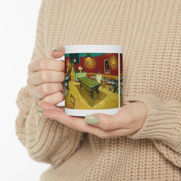 Le café de nuit (The Night Café) Art Print Mug 11oz - Fine Art Mug Gift - Vincent Van Gogh