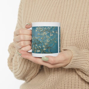 Mug impression d&#39;art fleurs d&#39;amandier 11 oz - cadeau mug beaux-arts Vincent Van Gogh - cadeau de fête des mères !