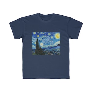 Starry Night Kids T-Shirt Tee - Fine Art T-Shirt Gift Idea