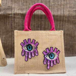 Turkish Evil Eye Coin Purse, Evil Eye Accessories, Blue Boho Evil Eye Bag I Pouch Bag I Evil Eye small purse, Boho Fabric Coin Pouch