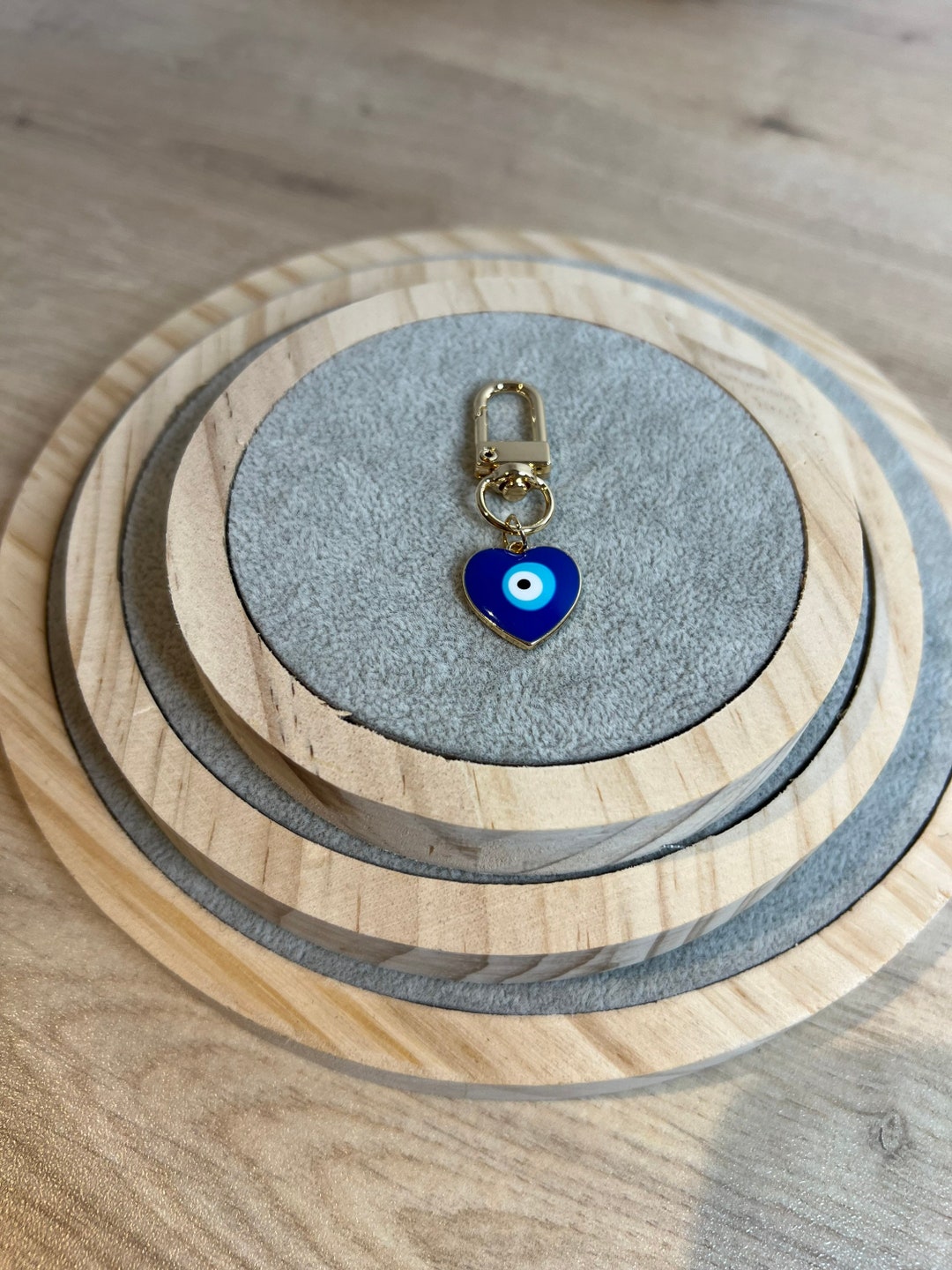 Evil Eye Heart Water Drop Keychain Keychain for Friend Etsy