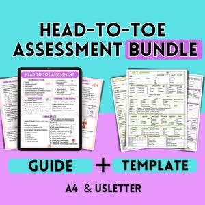 Head-To-Toe Assessment Bundle: Nursing Study Guide & Checklist
