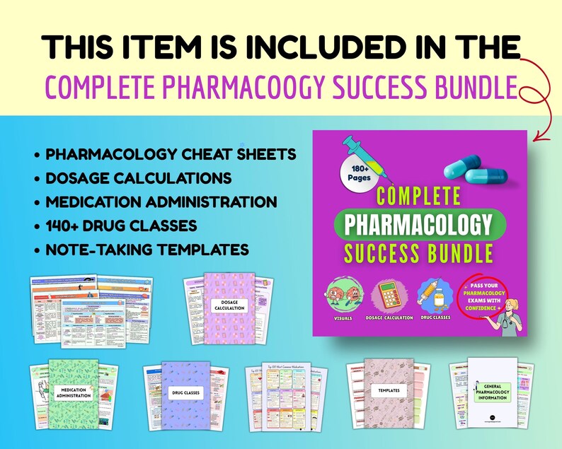 Medication Administration Study Guide Bundle: Nursing Notes, NCLEX ...