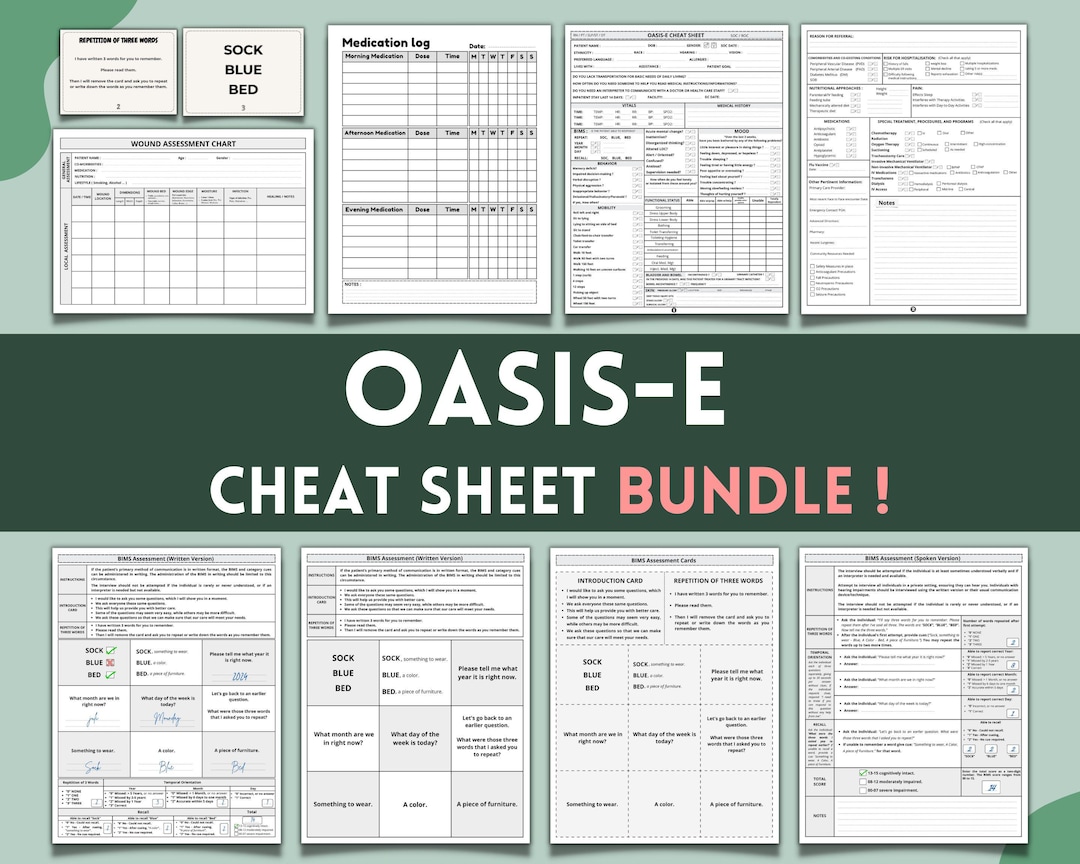 Oasis E Cheat Sheet