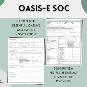 OASIS E Cheat Sheet Ultimate Bundle Start of Care Template BIMS OASIS E Cheat Sheet Ultimate Bundle Start of Care Template BIMS