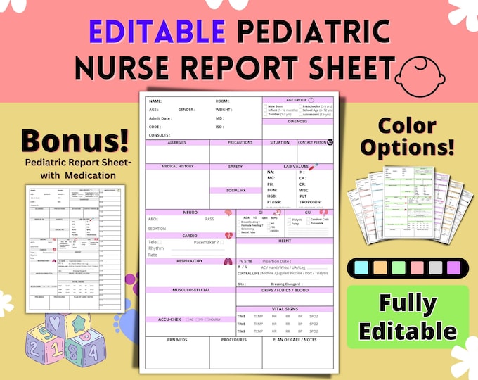 SBAR Nursing Report Sheet: Printable & Editable Template (digital ...