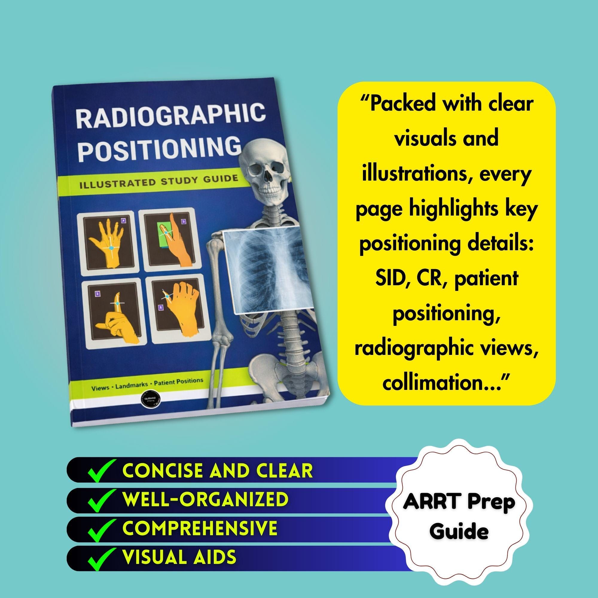 Dynamic Position Radiology Radiographic Positioning Study Guide, 190+ X-ray Positions, ARRT Exam ...
