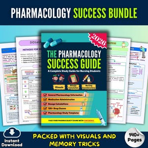 The Pharmacology Success Guide | 141-Page Nursing Study Guide with 120+ Drug Classes (Digital PDF)