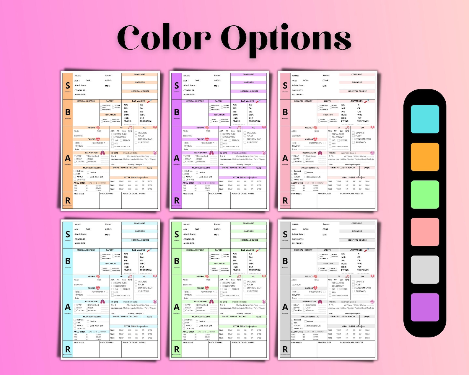 SBAR Nursing Report Sheet: Printable & Editable Template (digital ...