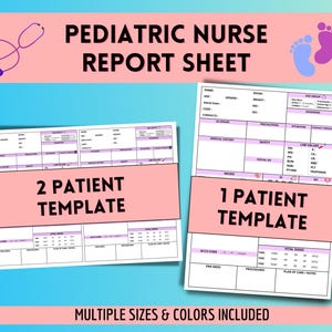 Arkusz raportu pielęgniarki pediatrycznej | Ocena SBAR, oddziału intensywnej terapii pediatrycznej | Do druku i edycji, plik PDF