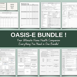 OASIS-E Cheat Sheet Ultimate Bundle, Start of Care Template, BIMS & Wound Assessment, Home Health Nurse, SOC