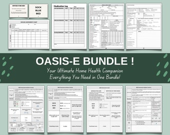 OASIS-E Cheat Sheet Ultimate Bundle, Start of Care Template, BIMS & Wound Assessment, Home Health Nurse, SOC