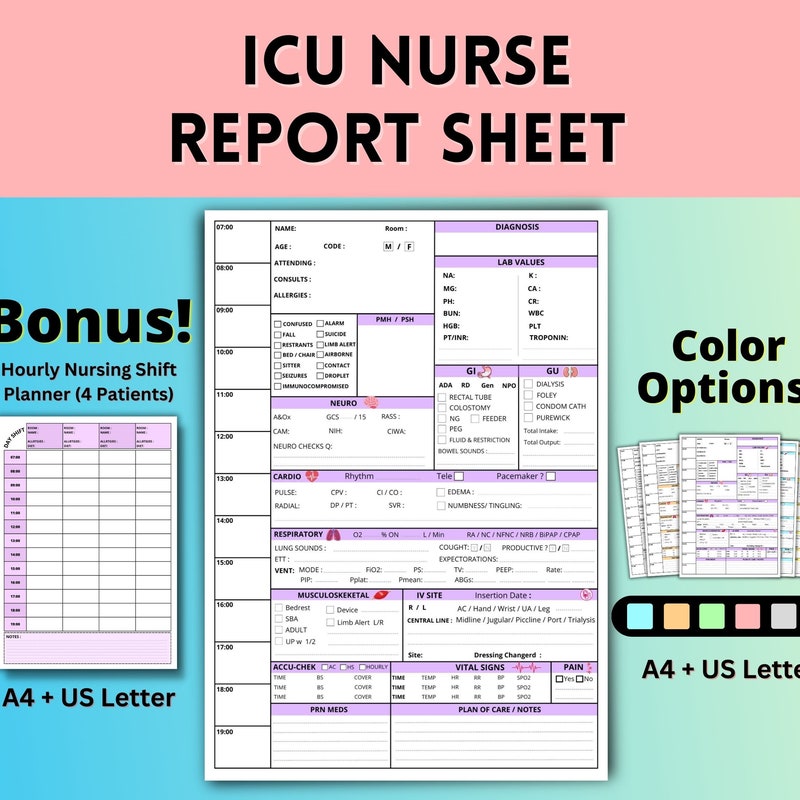 Icu Rounding Icu Rounding Template - Etsy
