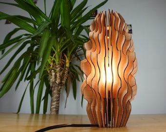 Lampe en bois paramétrique