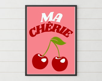 Ma Cherie Digital Print | Cherry Wall Art