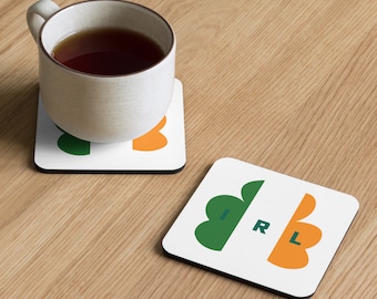 Irish Gaelic Cork back Drinking Coaster | Slainte | Guinness | Table Coaster