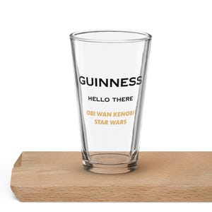 Guinness Star Wars Obi Wan Pint Glass