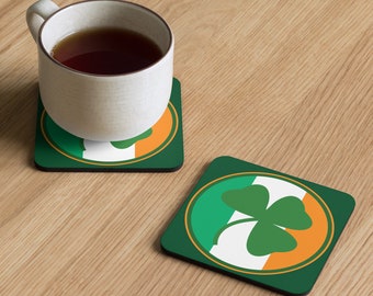 Posavasos de corcho gaélico irlandés / Slainte / Guinness / Posavasos de mesa
