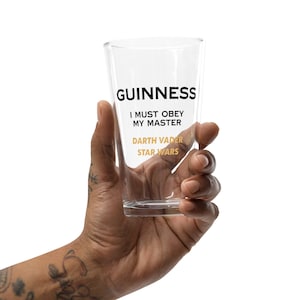 Guinness Star Wars Darth Master Pint Glass