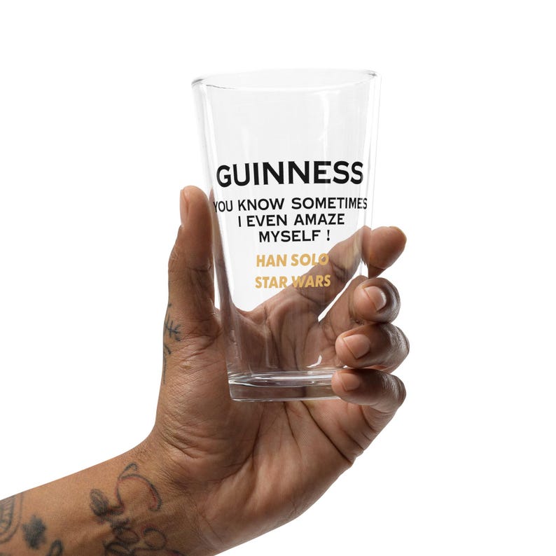 Guinness Star Wars Han Solo Amaze Pint Glass